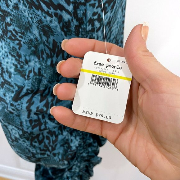 NEW Free People Day To Night Printed Slip Dress M - Picture 6 of 6